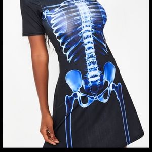 Skeleton skater dress